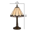 Benjara Tree Like Metal Body Table lamp with Conl Shade-Bronze/Beige