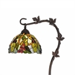 Benjara Downbridge Metal Floor Lamp with Leaf Accents- Multicolor