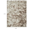 Benjara 5 x 7 Area Rug-Non Slip Canvas Backing - Tie Dye Polyester in Beige