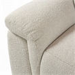 Benjara Ayna Power Motion Sectional Sofa- Beige Boucle Upholstery- Console