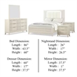 Toi 5pc Queen Bedroom Set w 2 Nightstands- Fluted LED- White Upholstery