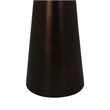 Plant Stand Accent Table- Bronze Metal- White Marble Top- 23 Inch