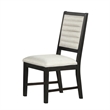 Pex Dining Side Chair Set of 2- Channel Tufted Back- Espresso Brown