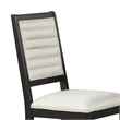Pex Dining Side Chair Set of 2- Channel Tufted Back- Espresso Brown