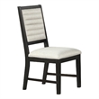Pex Dining Side Chair Set of 2- Channel Tufted Back- Espresso Brown