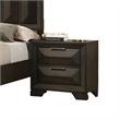 Fema 4pc Queen Bedroom Set- Vertical Faceted Panel Headboard- Brown