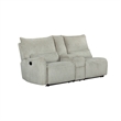 Rey 3pc Manual Reclining Sectional Sofa with Console- Latte Gray