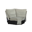 Rey 3pc Manual Reclining Sectional Sofa with Console- Latte Gray