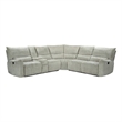 Rey 3pc Power Reclining Sectional Sofa with Console- Latte Gray