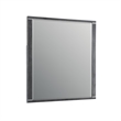 Odiy Vanity Dresser Mirror- Charcoal Gray- 42 Inch Solid Pine Wood