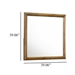Tey Vanity Dresser Mirror- Honey Brown- Solid Rubberwood 39 Inch