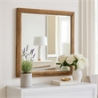 Tey Vanity Dresser Mirror- Honey Brown- Solid Rubberwood 39 Inch