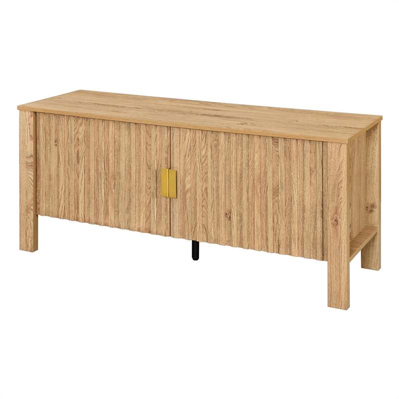 Hay TV Media Console- 47 Inch- 2 Doors w Adjustable Shelves- Beige