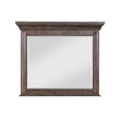 Vesy Dresser Mirror- 48 Inch- Low Distortion Glass- Walnut Brown Wood