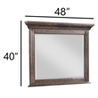 Vesy Dresser Mirror- 48 Inch- Low Distortion Glass- Walnut Brown Wood