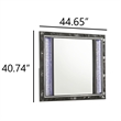 Ren Dresser Mirror- 45 Inch- Crushed Crystal Look Black Laminate- LED