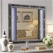 Ren Dresser Mirror- 45 Inch- Crushed Crystal Look Black Laminate- LED