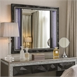 Ren Dresser Mirror- 45 Inch- Crushed Crystal Look Black Laminate- LED