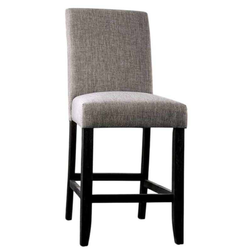 Bruce 5pc Counter Height Table Set- Marble- Trestle Base- Light Gray Chairs