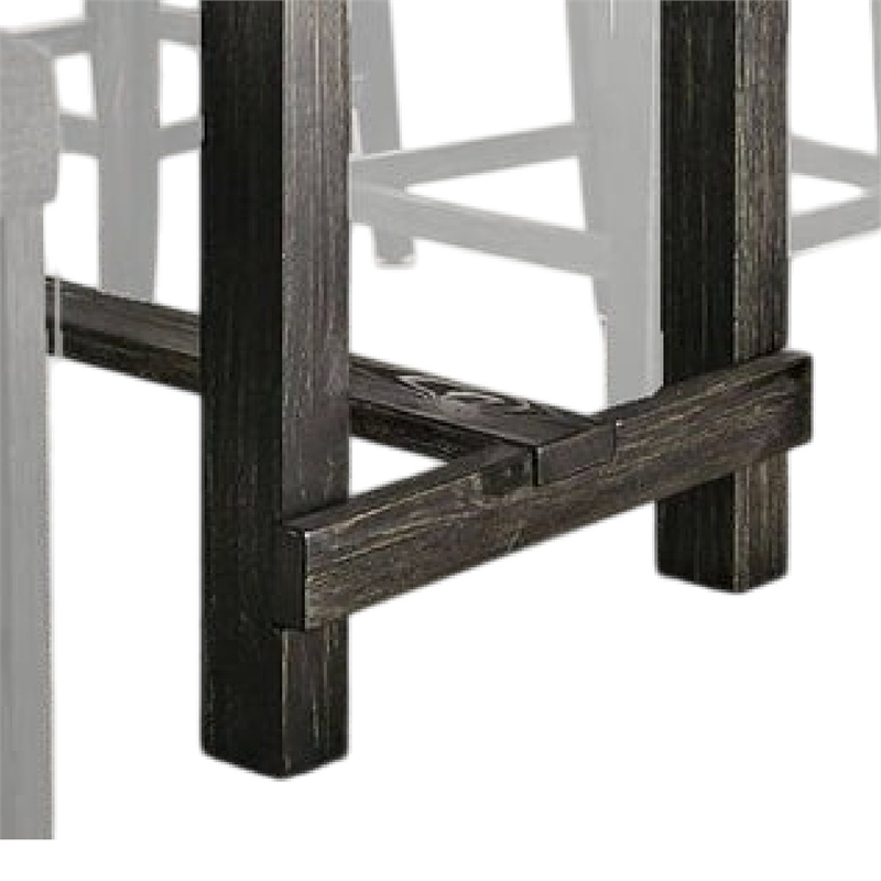 Bruce 5pc Counter Height Table Set- Marble- Trestle Base- Light Gray Chairs