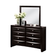 Simo 5pc Queen Bedroom Set w Bookcase Headboard- 2 Nightstands- Black