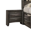 Simo 4pc Queen Bedroom Set w Bookcase Headboard w Drawers- Gray