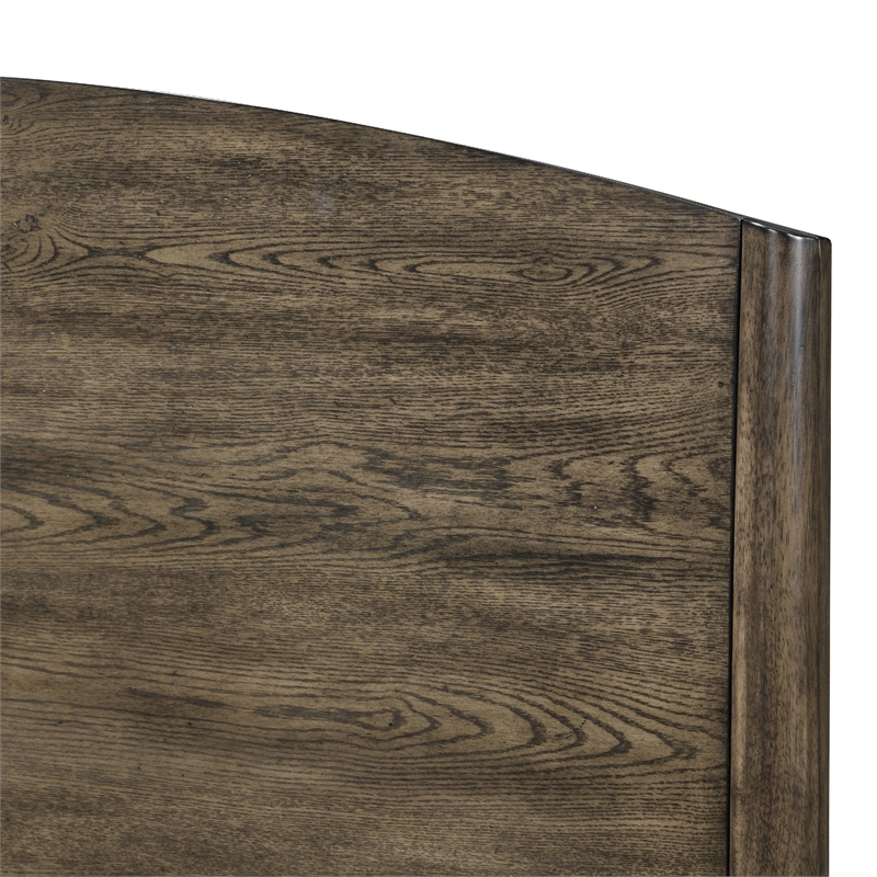 Roxy Queen Bed with Mid-Century Modern Design- Walnut Brown Okume