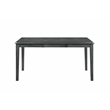 Leslee Dining Table- 78-102 Inch Extendable Gray Top- White Marble Inlay
