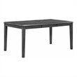 Leslee Dining Table- 78-102 Inch Extendable Gray Top- White Marble Inlay