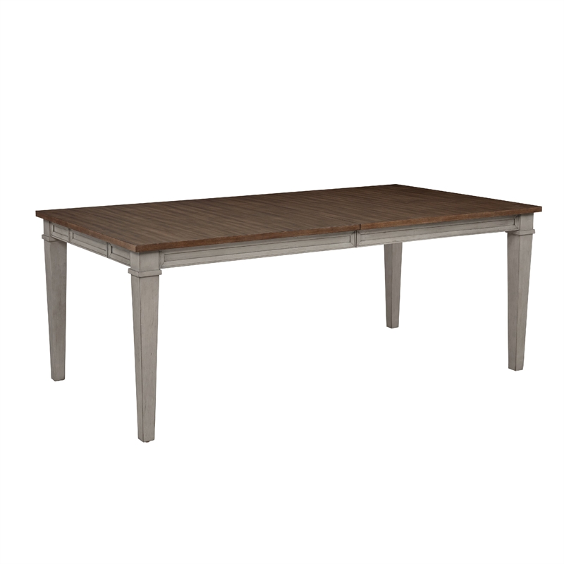 Henry Dining Table- 78-96 Inch Extendable Leaf- Vintage Light Cream