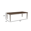 Henry Dining Table- 78-96 Inch Extendable Leaf- Vintage Light Cream