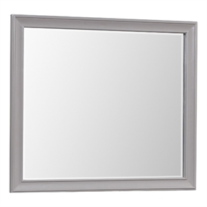 Limi Dresser Mirror- Brushed Gray Solid Acacia Wood- 43 Inch