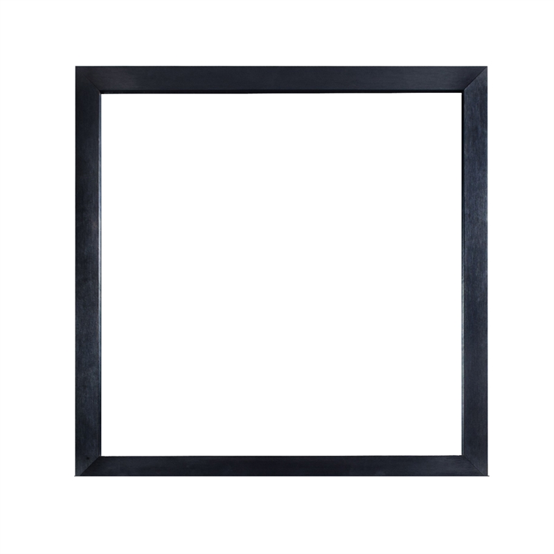 Theo Dresser Mirror- 40 Inch Square Black Frame- Beveled Low Distortion
