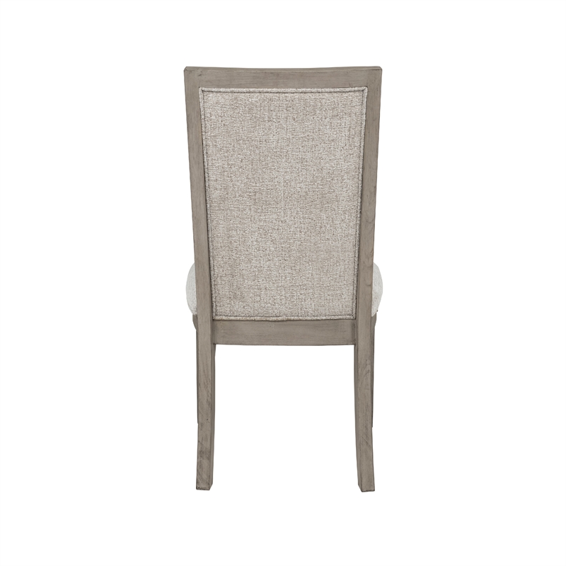 Henry Dining Side Chair Set of 2- Beige Polyester- Vintage Light Cream