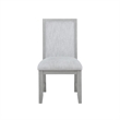 Ion Dining Side Chair Set of 2- Mist Gray Polyester & Solid Rubberwood