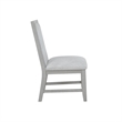 Ion Dining Side Chair Set of 2- Mist Gray Polyester & Solid Rubberwood
