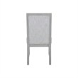 Ion Dining Side Chair Set of 2- Mist Gray Polyester & Solid Rubberwood