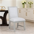 Ion Dining Side Chair Set of 2- Mist Gray Polyester & Solid Rubberwood