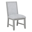 Ion Dining Side Chair Set of 2- Mist Gray Polyester & Solid Rubberwood