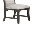 Leslee Dining Side Chair Set of 2- Gray Polyester- Sculpted Tall Back