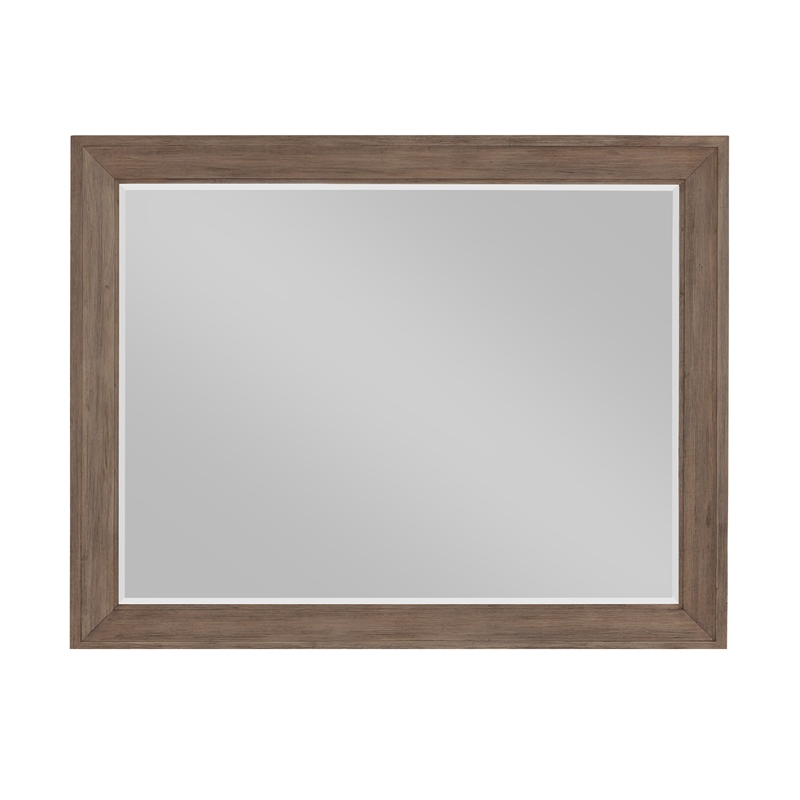 Henry Dresser Mirror- Vintage Mocha Brown- Picture Frame Molding- 39x50