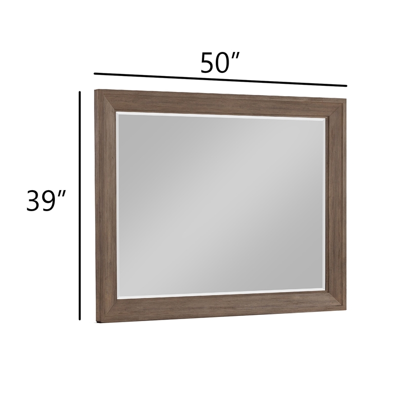 Henry Dresser Mirror- Vintage Mocha Brown- Picture Frame Molding- 39x50