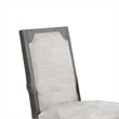 Leslee Dining Armchair Set of 2- Gray Polyester- Sculpted Tall Back