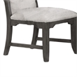 Leslee Dining Armchair Set of 2- Gray Polyester- Sculpted Tall Back