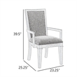 Henry Dining Chair Set of 2- Beige Polyester- Vintage Light Cream