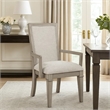 Henry Dining Chair Set of 2- Beige Polyester- Vintage Light Cream