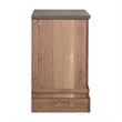 Covy Nightstand- 2 Drawers w Bar Handles- Bracket Feet- Natural Brown