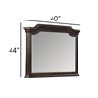 Lynda Dresser Mirror- 44 Inch Low Distortion- Walnut Brown Crown Molding