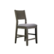 Rico 7pc Counter Height Table Set with 6 Padded Fabric Chairs- Gray