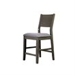 Rico 7pc Counter Height Table Set with 6 Padded Fabric Chairs- Gray